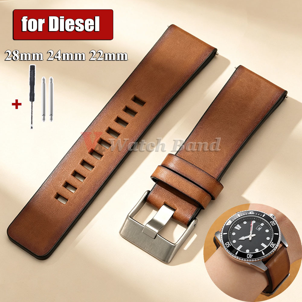 Diesel Watches Smartwatch - 22mm 24mm 28mm for Diesel Full-grain