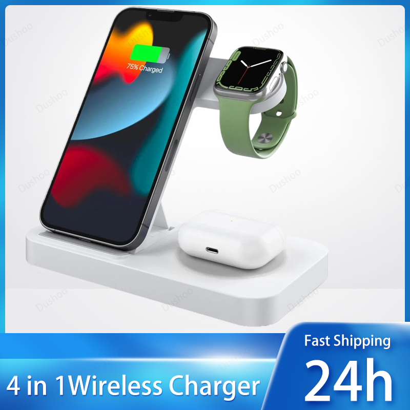 Travel 4 in 1 Wireless Charger - Watches Smartwatch Samsung ulasan dan harga