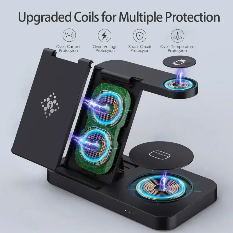 Travel 4 in 1 Wireless Charger - Watches Smartwatch Samsung ulasan dan harga
