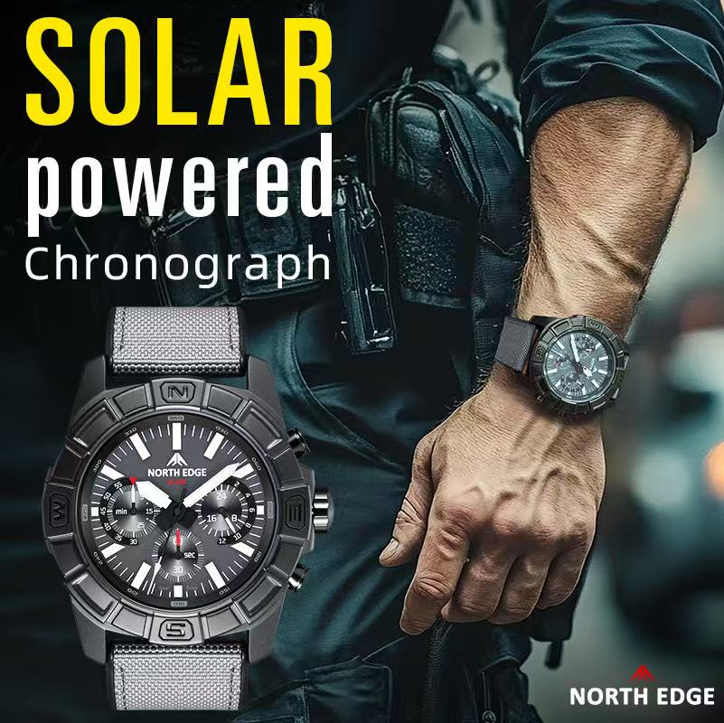 NORTH EDGE BLAZE Men Business  - Solar Powered Watch ulasan dan harga