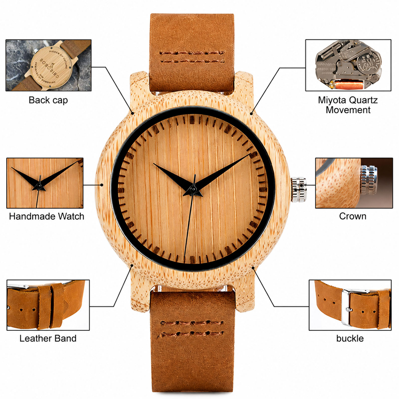 High Quality Watch Bamboo Case - Couple Watches Smartwatch ulasan dan harga