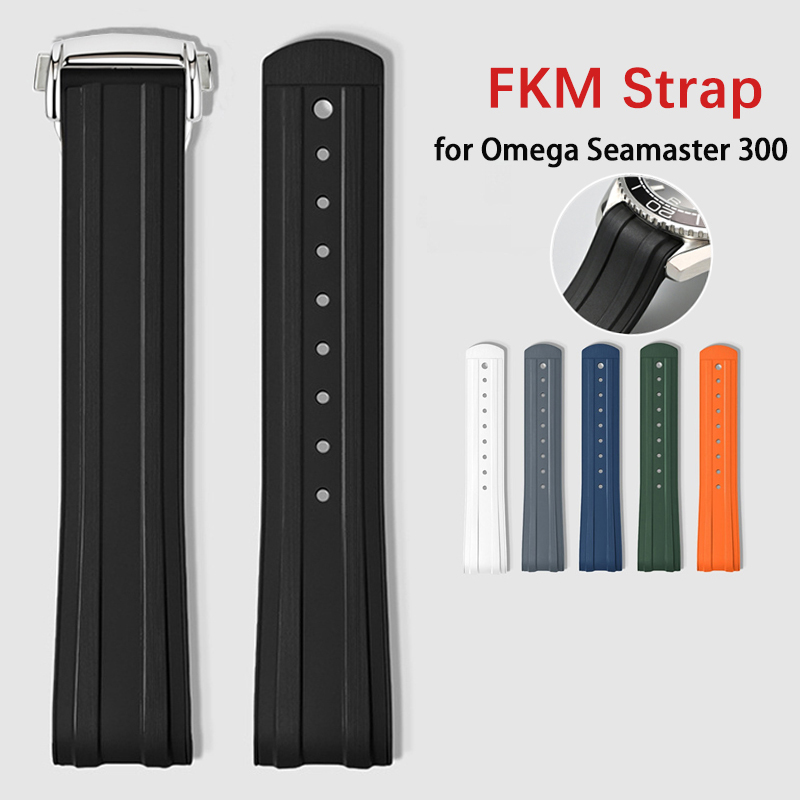 20mm Fluoro Rubber Watch Strap - Omega Watch Seamaster ulasan dan harga