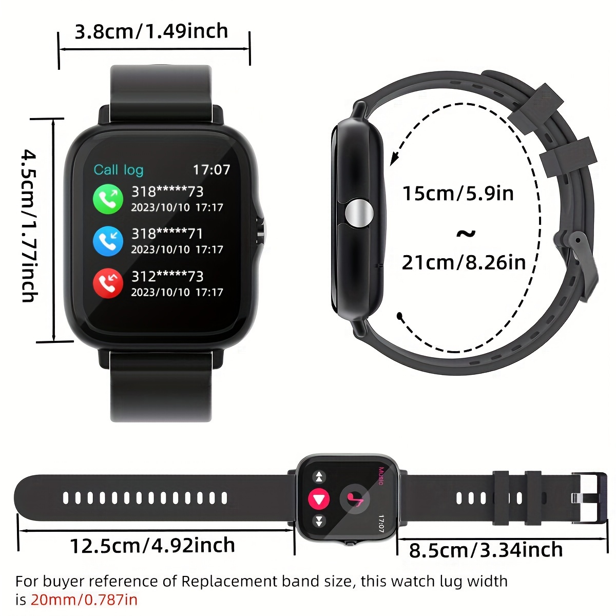 Smart Watch for Men Women, Fit - Smartwatch Iphone Watch For Men ulasan dan harga