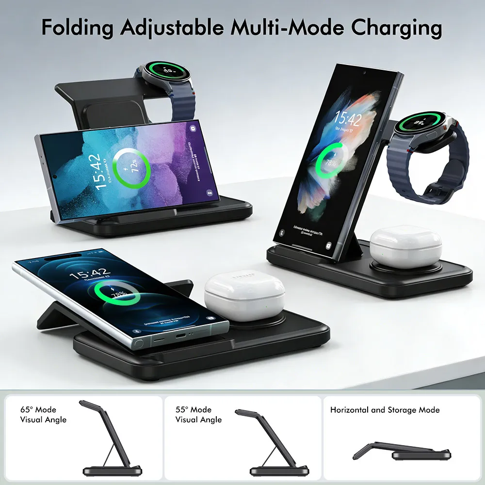 3 IN 1 Wireless Charger Statio - Watches Smartwatch Samsung ulasan dan harga