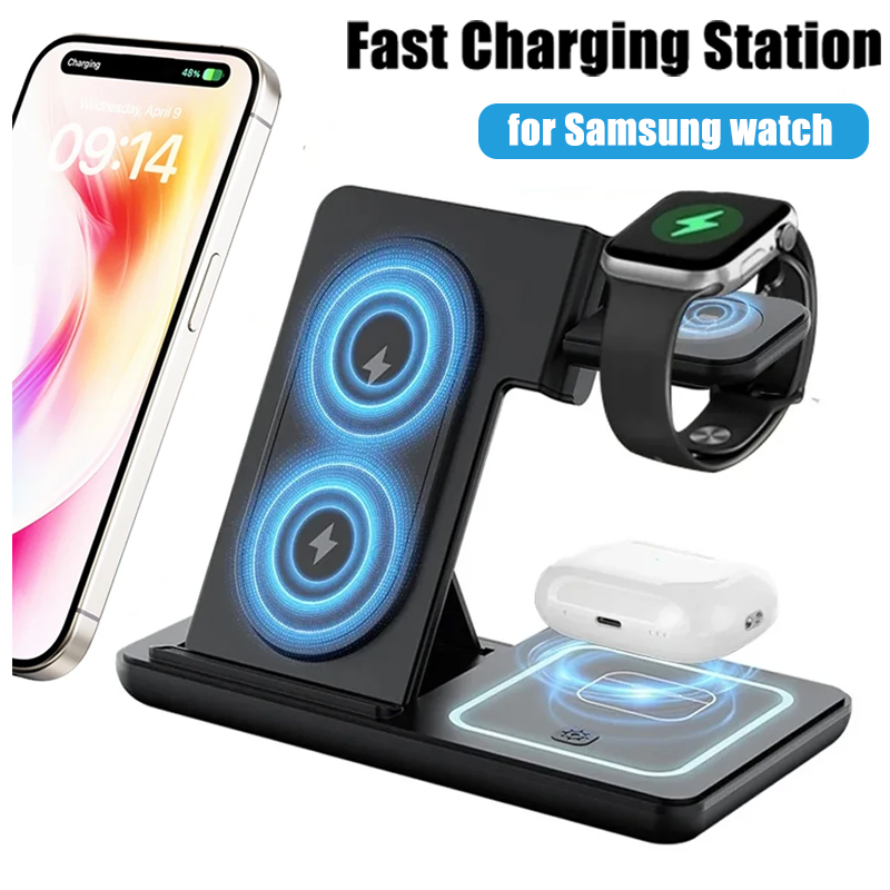 3 in 1 Foldable Wireless Charg - Watches Smartwatch Samsung ulasan dan harga