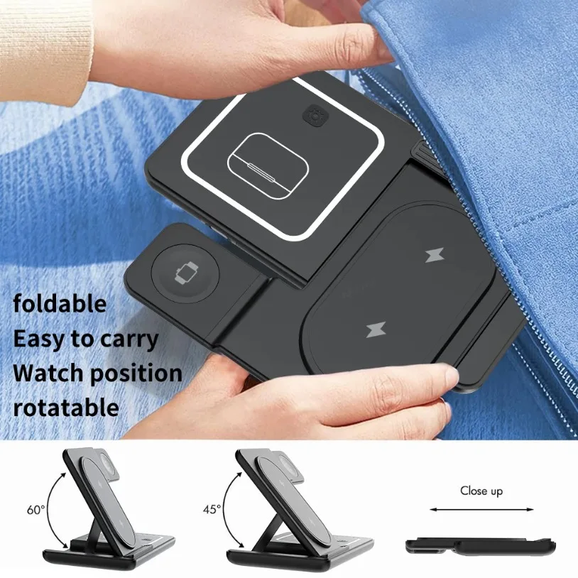 3 in 1 Foldable Wireless Charg - Watches Smartwatch Samsung ulasan dan harga