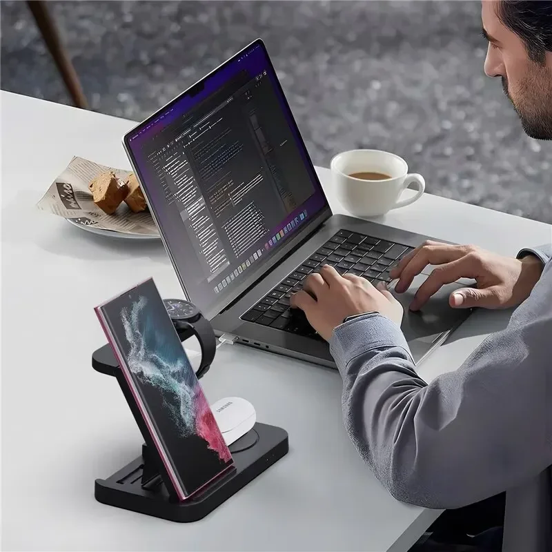 Travel 4 in 1 Wireless Charger - Watches Smartwatch Samsung ulasan dan harga