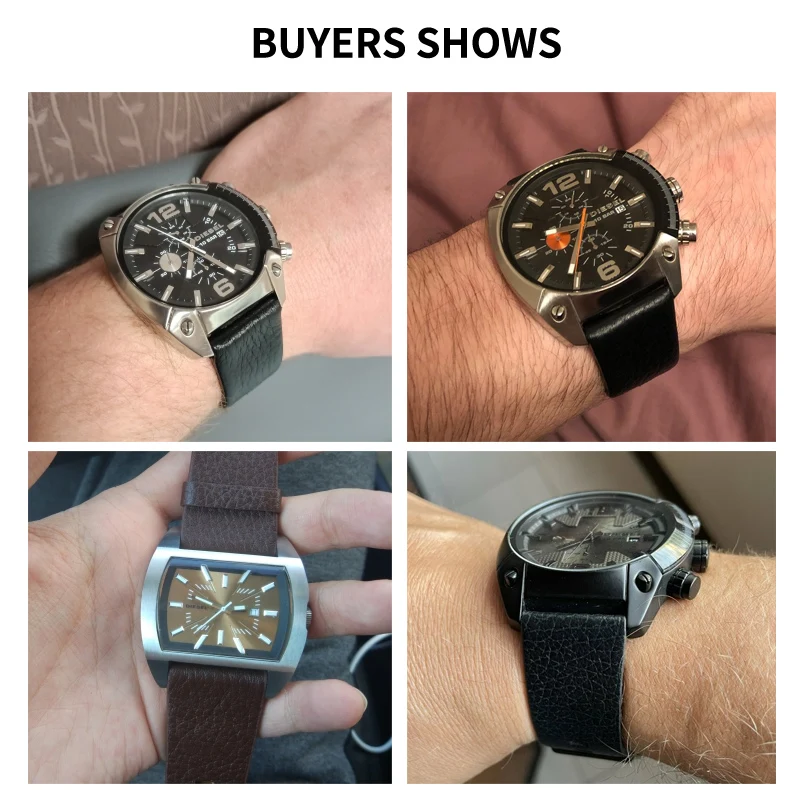 For Diesel Strap Genuine Leath - Diesel Watches Smartwatch ulasan dan harga
