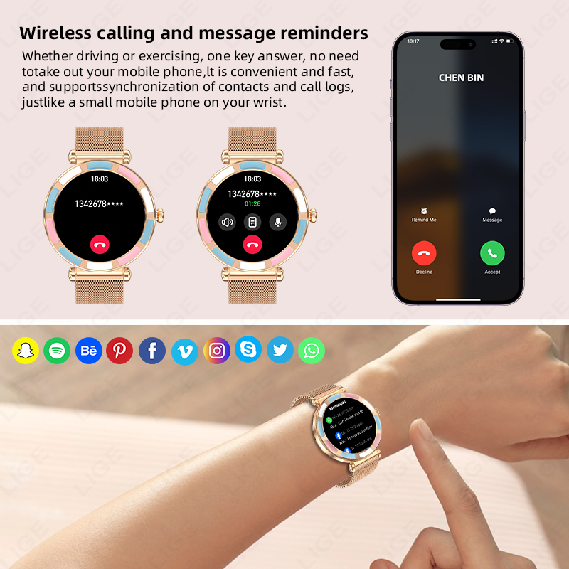 2026 LIGE Luxury Smart Watch F - Smartwatch Luxury Watches For Women ulasan dan harga